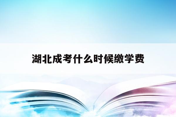  湖北成考什么时候缴学费_湖北成考什么时候缴学费啊