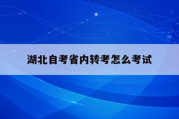  湖北自考省内转考怎么考试_湖北自考省内转考怎么考试报名